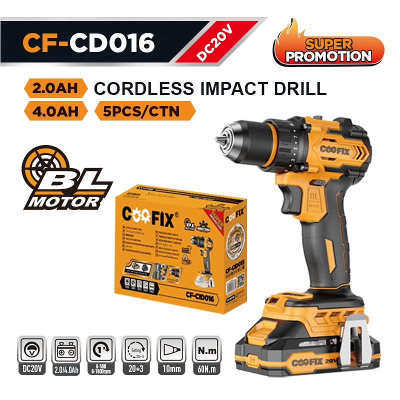 60N.m 10MM CORDLESS DRILL factory