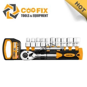 เครื่องมือช่างชุดเครื่องมือช่าง 3/8 'DR 11pcs ประแจไฮดรอลิคแบบปรับได้และชุดเครื่องมือซ็อกเก็ต Novelty Tool